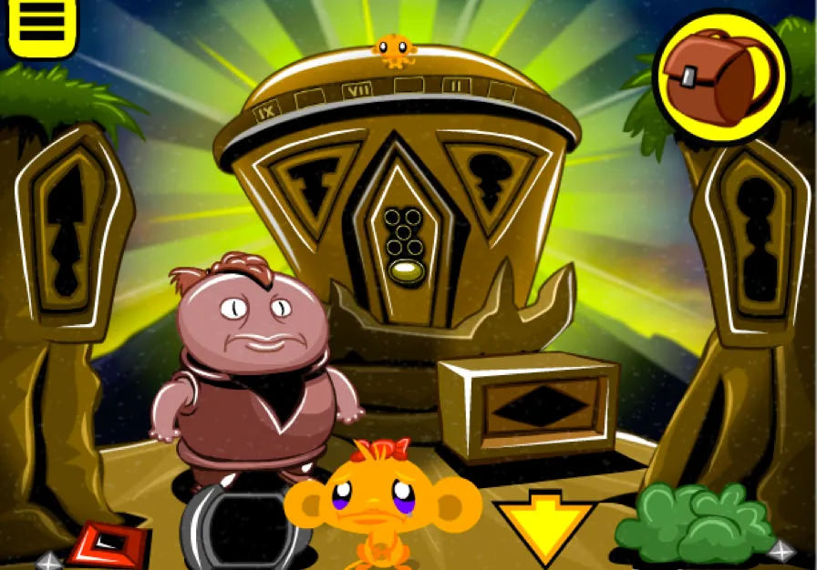 Monkey GO Happy — игровой экран
